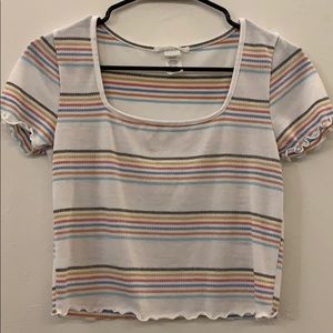 Colorful Striped Crop Top